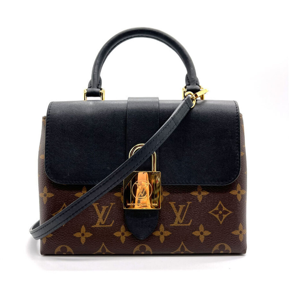 Louis Vuitton 2way Handbag Crossbody Monogram Locky Canvas Leather Brown Black